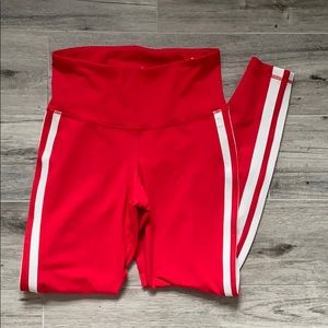 Old navy red stripped leggings